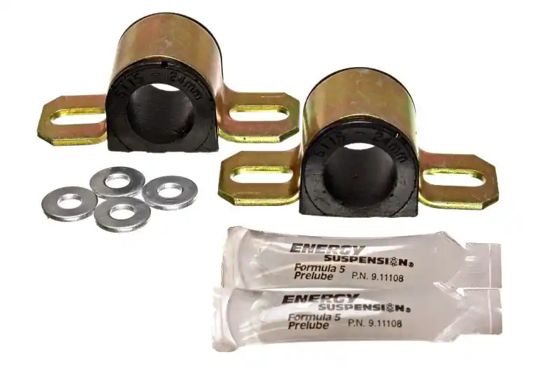Energy Suspension 86-91 Mazda RX7 Black 24mm Front Sway Bar Bushings (ENG11.5104G)
