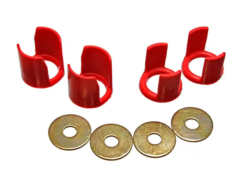 Energy Suspension 89-94 Nissan 240SX (S13) Red Rear Subframe Insert Set - a supplement to the subfra (ENG7.1113R)