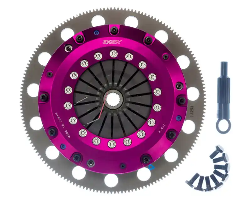 Exedy 11-16 Ford Mustang GT 5.0L Hyper Twin Cerametallic Clutch Sprung Center Disc Push Type Cover (EXEET04XD)