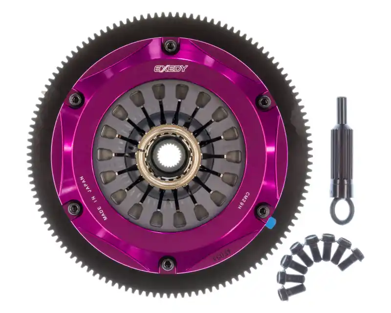 Exedy 2004-2014 Subaru Impreza WRX STI H4 Hyper Twin Cerametallic Clutch Sprung Center Disc Pull (EXEFM022HD)