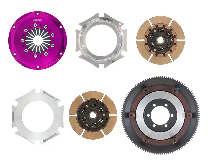 Exedy 1986-1989 Mazda RX-7 R2 Hyper Twin Cerametallic Clutch Sprung Center Disc Push Type Cove (EXEZM012SD)