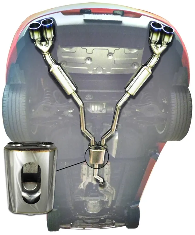 Injen 10-13 Hyundai Genesis Coupe 2.0L(t) 4cyl SS Exhaust w/ 76mm Y-Pipe Resonator/Molded SS Flanges (INJSES1386TT)