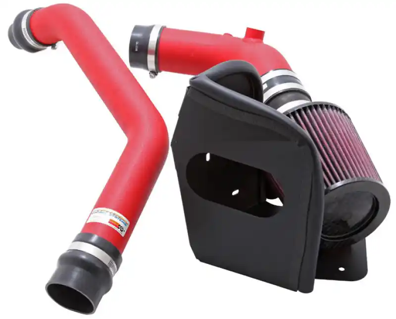 K&N 08-09 Mitsubishi Evo X Wrinkle Red Typhoon Short Ram Intake (KNN69-6546TWR)