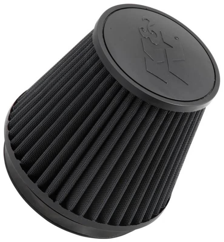K&N Universal Rubber Filter Round Tapered 6in Flange ID x 7.5in Base OD x 5.25in Top OD x 6in Height (KNNRU-3102HBK)