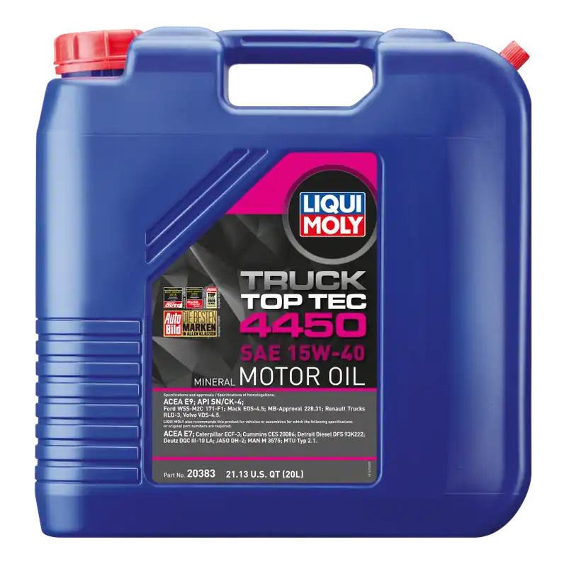 LIQUI MOLY 20L Top Tec Truck 4450 Motor Oil SAE 15W40 (LQM20383)