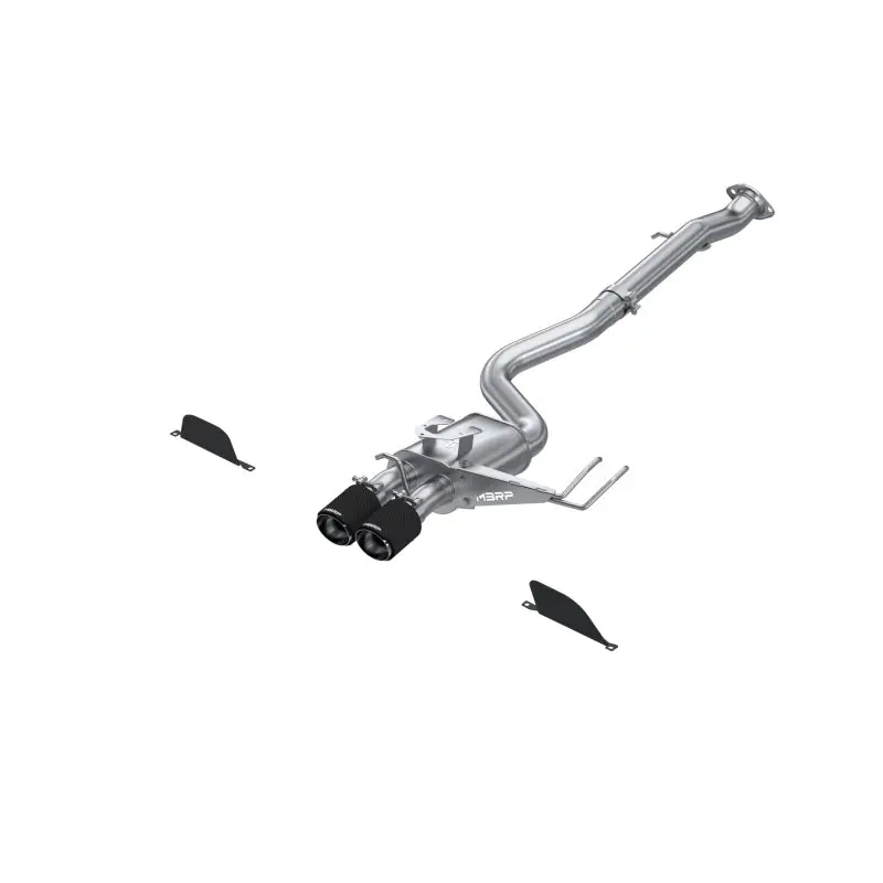 MBRP 2023 Toyota Corolla GR 1.6L T304 SS 3in Cat-Back Dual Center Rear w/ Carbon Fiber Tips (MBRPS43033CF)