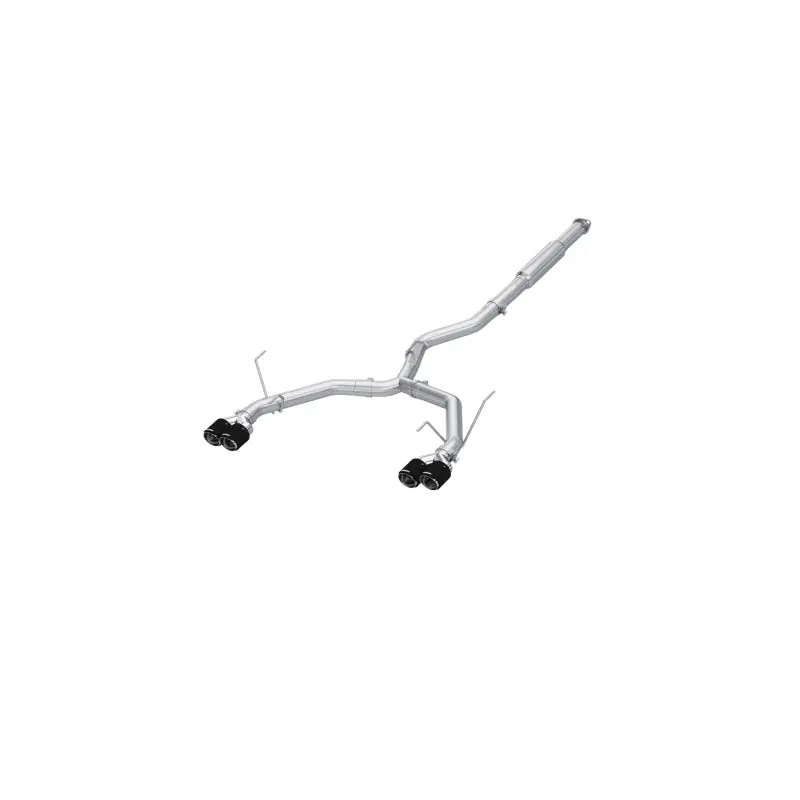 MBRP 2022+ Subaru WRX 3in Cat-Back Dual Split Rear Quad Carbon Fiber Tips Race Profile Exhaust (MBRPS48083CF)