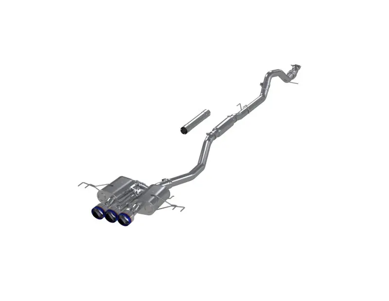 MBRP 23-24 Honda Civic Type R 2.0L T304 SS 3in Cat-Back Exhaust Triple Center Outlet w/ Burnt Tips (MBRPS49023BE)