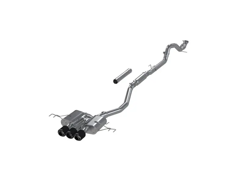 MBRP 23-24 Honda Civic Type R 2.0L T304 SS 3in Cat-Back Exhaust Triple Center Outlet w/ Carbon Tips (MBRPS49023CF)