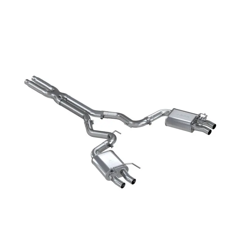 MBRP 16-20 Ford GT350/GT350R Dual Quad Split Rear Outlet 3in Cat Back T304 Exhaust (MBRPS7201304)