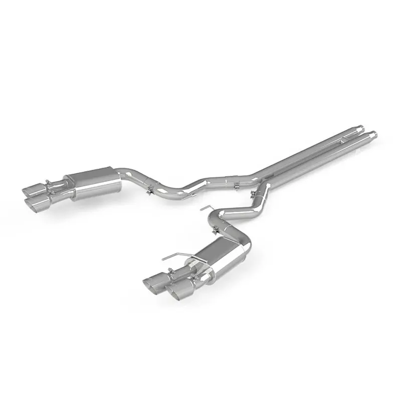 MBRP 18-19 Ford Mustang GT 5.0 3in Dual Split Rear Cat Back w/ Quad 4.0in Dual Wall Tips- T304 (MBRPS7205304)