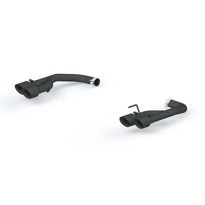 MBRP 18-20 Ford Mustang GT 2.5in Black Coated Non Active Dual Axle Back Exhaust - 4in Dual Wall Tips (MBRPS7211BLK)