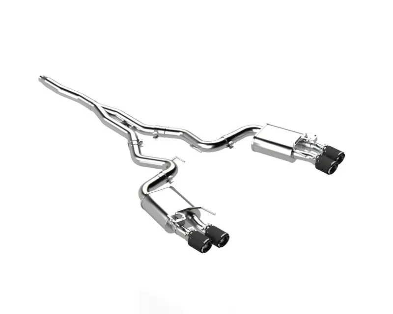 MBRP 18-22 Ford Mustang 2.3L Ecoboost 3in Cat-Back Exhaust w/ Quad Carbon Fiber SS Tips - T304 (MBRPS72233CF)