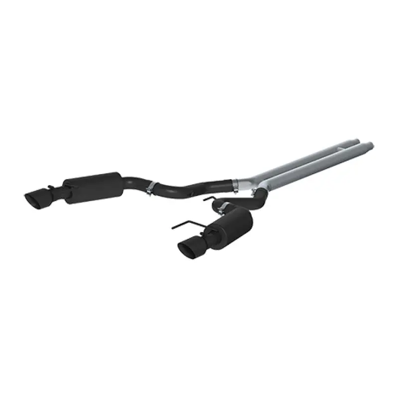 MBRP 15 Ford Mustang GT 5.0 Convertible Black 3in Cat Back Dual Split Rear Exit (Street Version) (MBRPS7239BLK)
