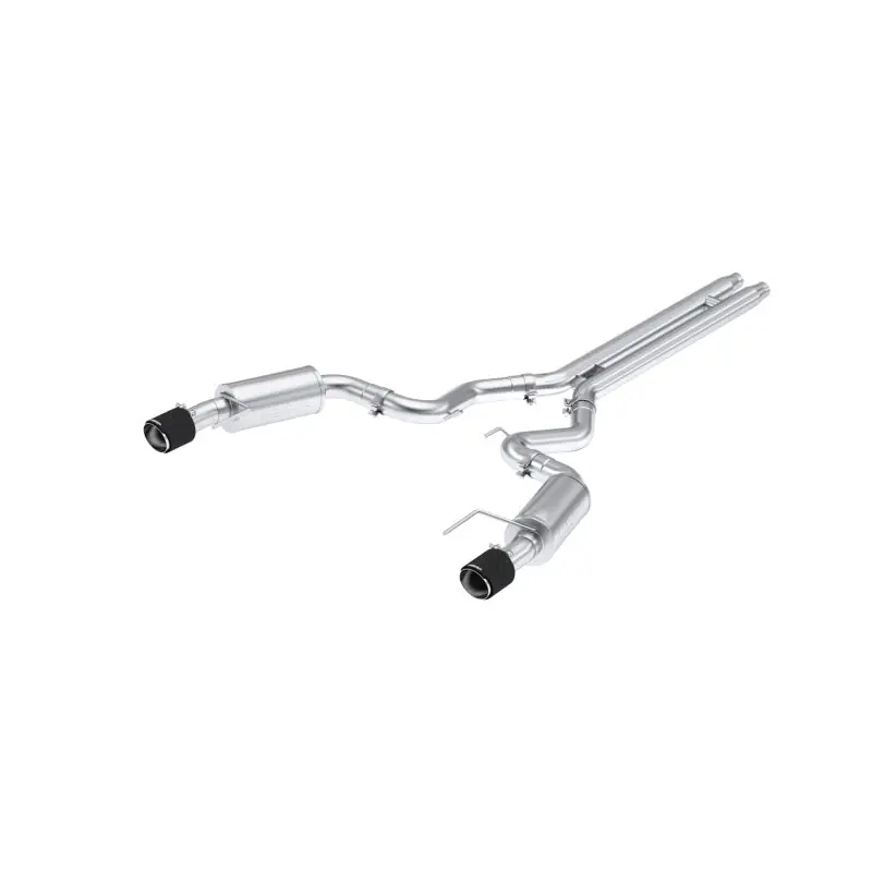 MBRP 2024 Ford Mustang GT S650, 5.0L 3inCat-Back Dual Split Rear with Carbon Fiber Tips (Street) (MBRPS72513CF)