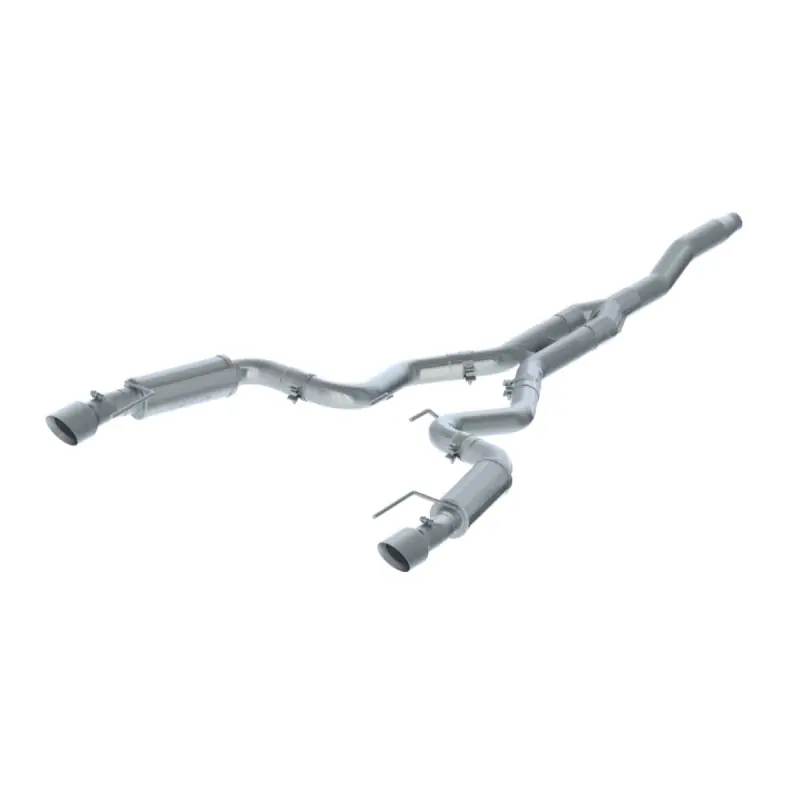 MBRP 15-18 Ford Mustang EcoBoost 2.3L T409 3in Cat Back Dual Split Rear Exit (Street Version) (MBRPS7274409)