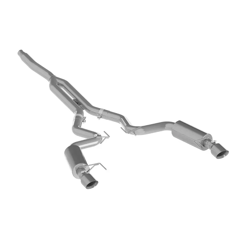 MBRP 15-18 Ford Mustang EcoBoost 2.3L Alum 3in Cat Back Dual Split Rear Exit (Street Version) (MBRPS7274AL)