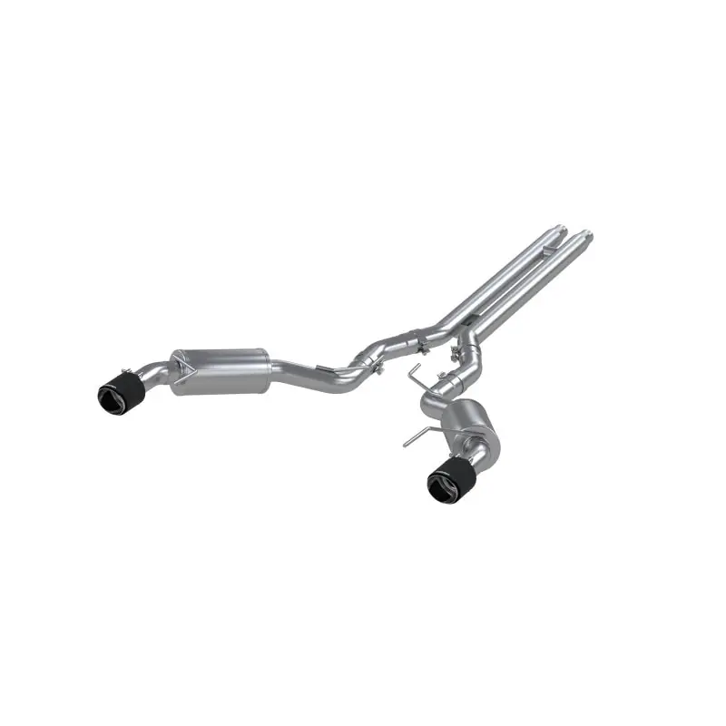 MBRP 15-17 Ford Mustang GT 5L(Coupe) 3in Catback Dual Split Rear w/ 4.5in Carbon Fiber Tips (Street) (MBRPS72773CF)