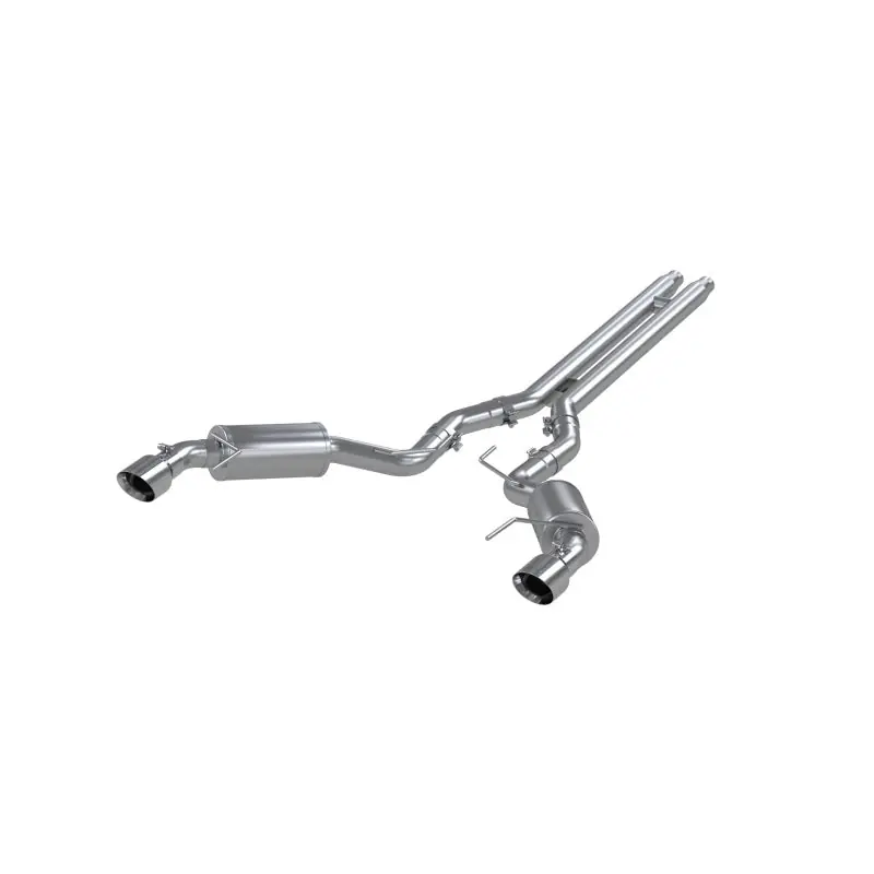 MBRP 15 Ford Mustang GT 5.0 3in Cat Back Dual Split Rear Street Version 4.5in Tips - Aluminized (MBRPS7277AL)