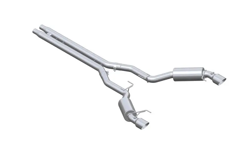 MBRP 15-17 Ford Mustang GT 5.0 3in Cat Back Dual Split Rear Race Version 4.5in Tips - Aluminized (MBRPS7278AL)