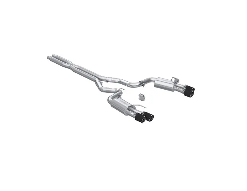 MBRP 2024+ Ford Mustang GT Armor Pro 3in Steet Profile Catback Exhaust - Carbon Fiber Tips (MBRPS72803CF)