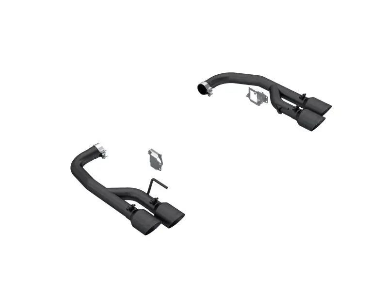 MBRP 2024 Ford Mustang GT 5.0L 2.5in Dual Rear Axle-Black Tips - Black-Coated Aluminized Steel (MBRPS7281BLK)