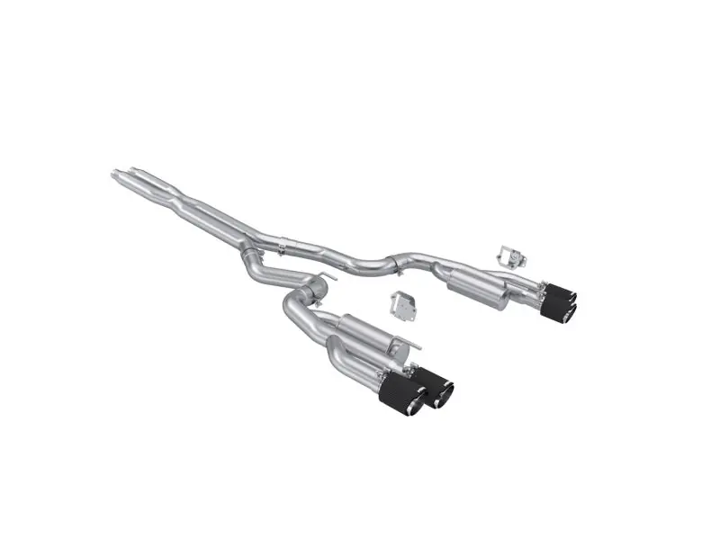 MBRP 2024+ Ford Mustang 5.0L T304 SS 3in Cat-Back Exhaust w/ Quad Carbon Fiber Tips (Valve Delete) (MBRPS72823CF)