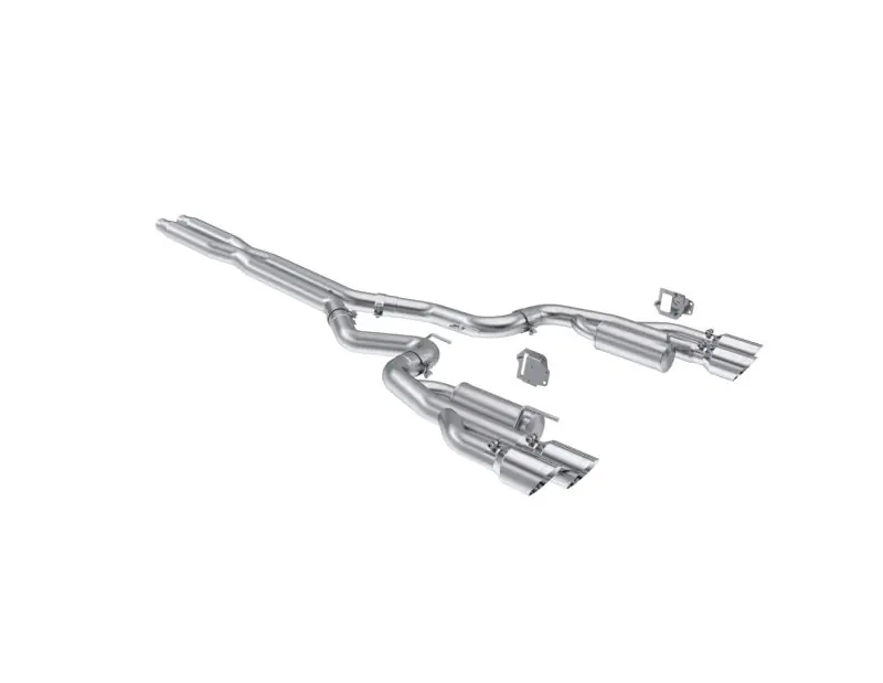 MBRP 2024+ Ford Mustang 5.0L Alum. SS 3in Cat-Back Dual Split Exhaust w/ Quad Tips (Valve Delete) (MBRPS7282AL)