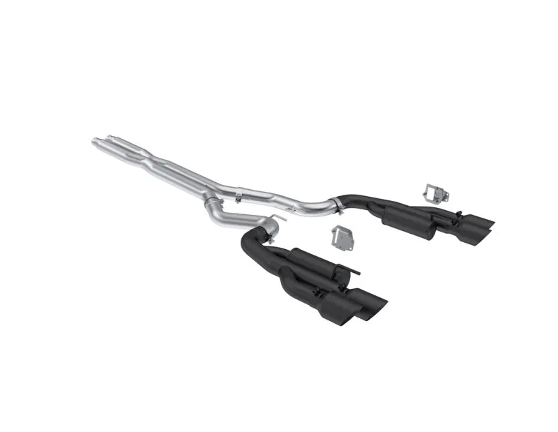 MBRP 2024+ Ford Mustang 5.0L Blk Alum. SS 3in Cat-Back Exhaust w/ Quad Blk Tips (Valve Delete) (MBRPS7282BLK)