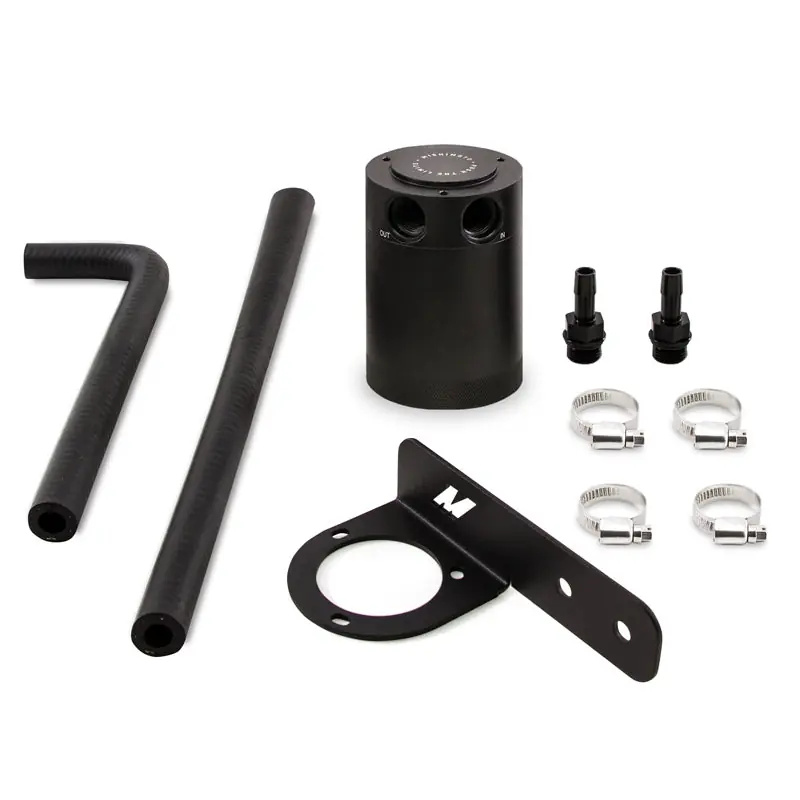 Mishimoto 2016+ Honda Civic 1.5L Turbo Baffled Oil Catch Can Kit - Black (PCV Side) (MISMMBCC-CIV-16PBE)