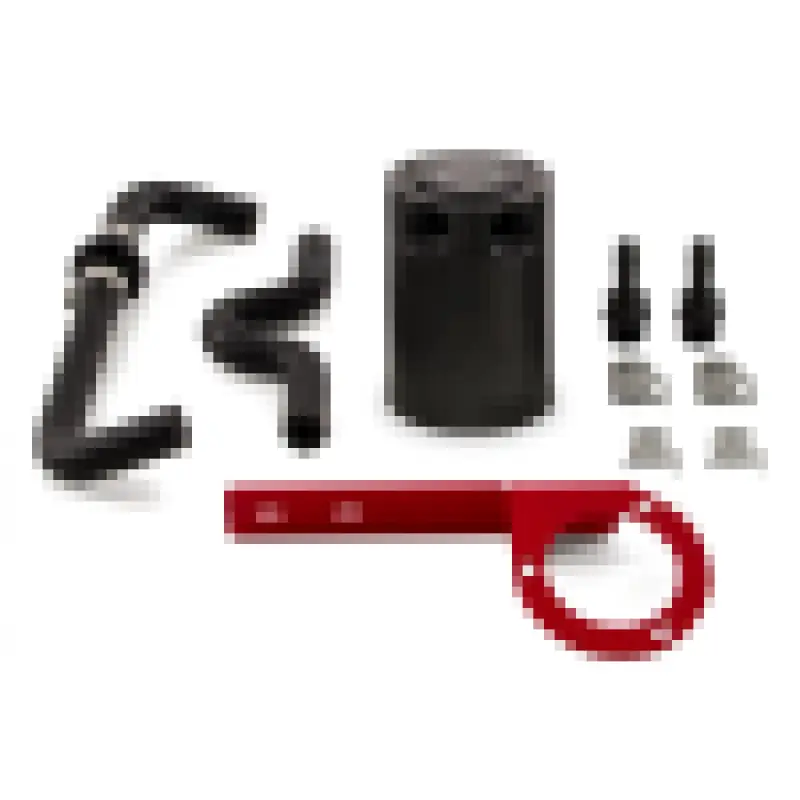 Mishimoto 2017+ Honda Civic Type R Baffled Oil Catch Can Kit - Red (MISMMBCC-CTR-17PBERD2)