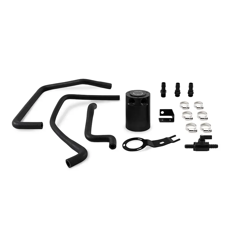 Mishimoto 2016+ Mazda Miata Baffled Oil Catch Can Kit - Black (MISMMBCC-MIA-16PBE)