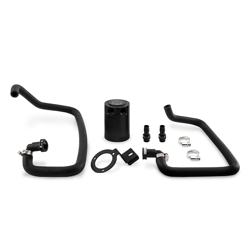Mishimoto 2015+ Ford Mustang EcoBoost Baffled Oil Catch Can Kit - Black (MISMMBCC-MUS4-15PBE)