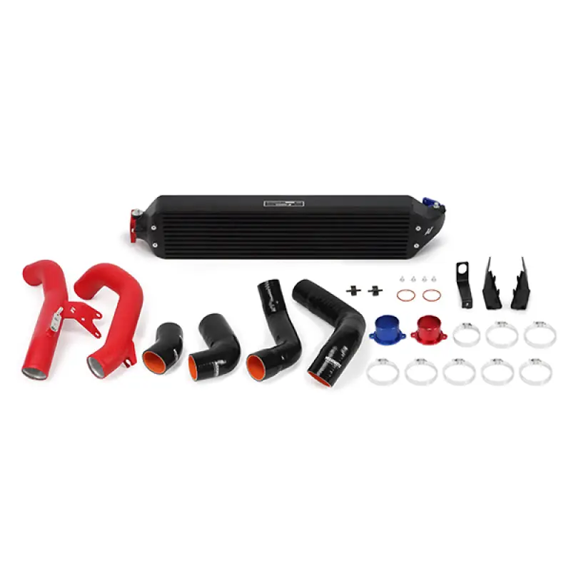 Mishimoto 2016+ Honda Civic 1.5T / 2017+ Honda Civic Si Black Intercooler Kit w/Red Pipes (MISMMINT-CIV-16KBKWRD)