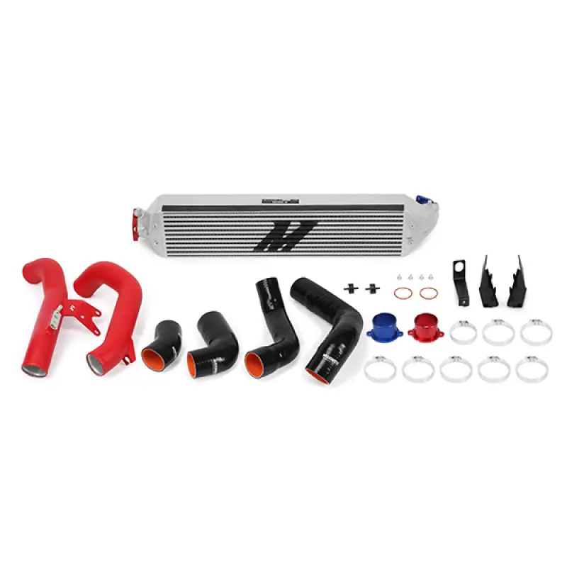 Mishimoto 2016+ Honda Civic 1.5T / 2017+ Honda Civic Si Silver Intercooler Kit w/Red Pipes (MISMMINT-CIV-16KSLWRD)