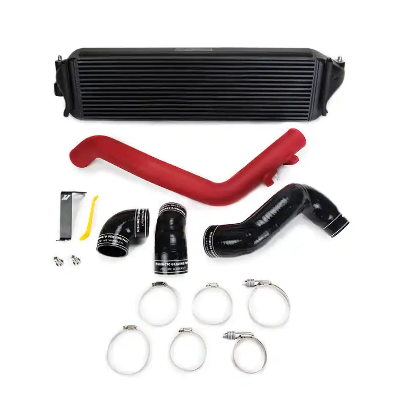 Mishimoto 2017+ Honda Civic Type R Intercooler Kit - Black Intercooler Red Pipes (MISMMINT-CTR-17KBKWRD)
