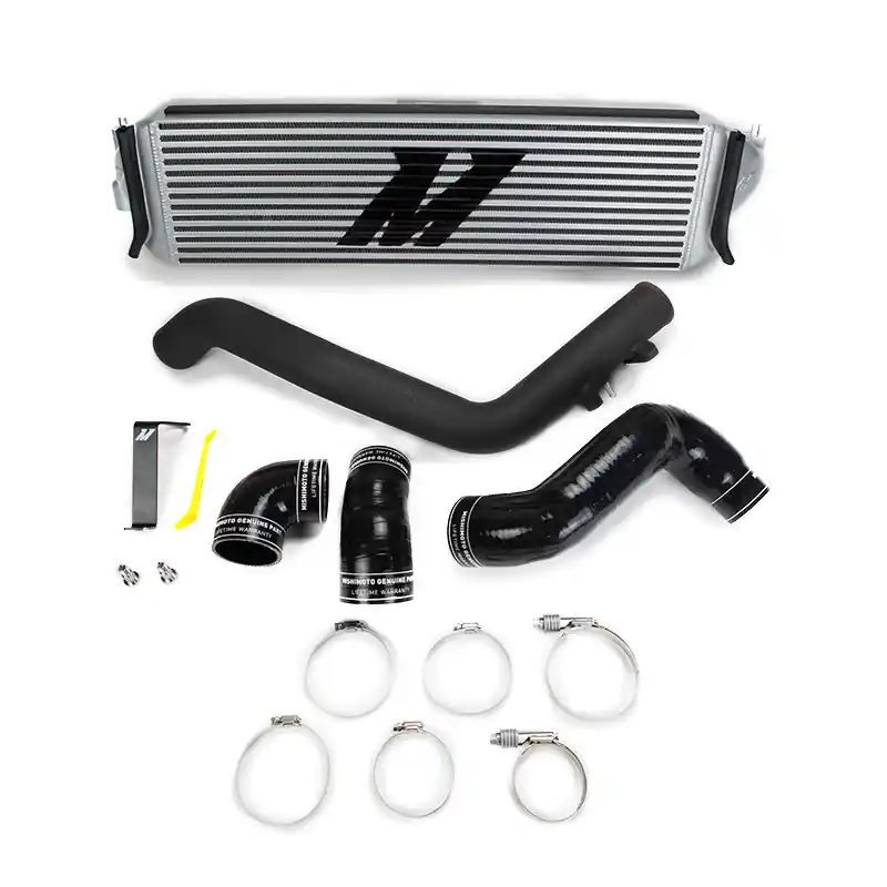 Mishimoto 2017+ Honda Civic Type R Performance Intercooler Kit - Silver Core Black Piping (MISMMINT-CTR-17KSLWBK)