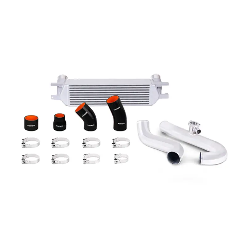 Mishimoto 2015 Ford Mustang EcoBoost Performance Intercooler Kit - Silver Core Polished Pipes (MISMMINT-MUS4-15KPSL)