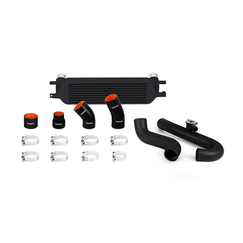 Mishimoto 2015 Ford Mustang EcoBoost Performance Intercooler Kit - Black Core Wrinkle Black Pipes (MISMMINT-MUS4-15KWBK)
