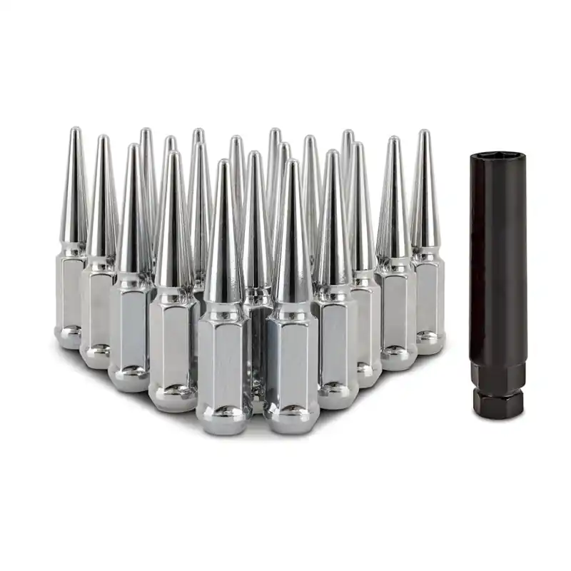 Mishimoto Steel Spiked Lug Nuts M12x1.5 20pc Set - Chrome (MISMMLG-SP1215-20CH)