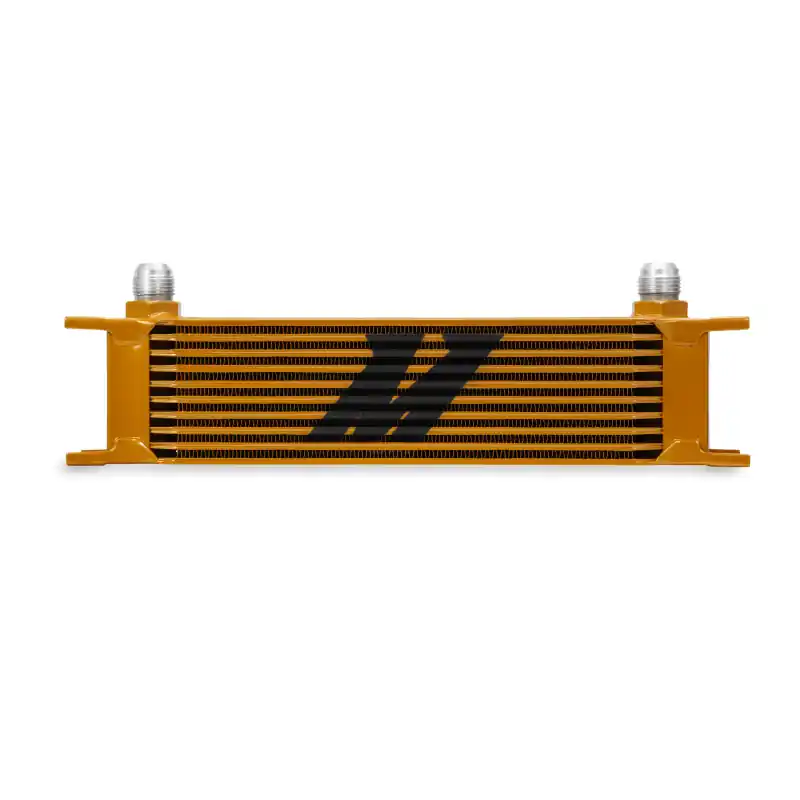 Mishimoto Universal 10 Row Oil Cooler - Gold (MISMMOC-10G)
