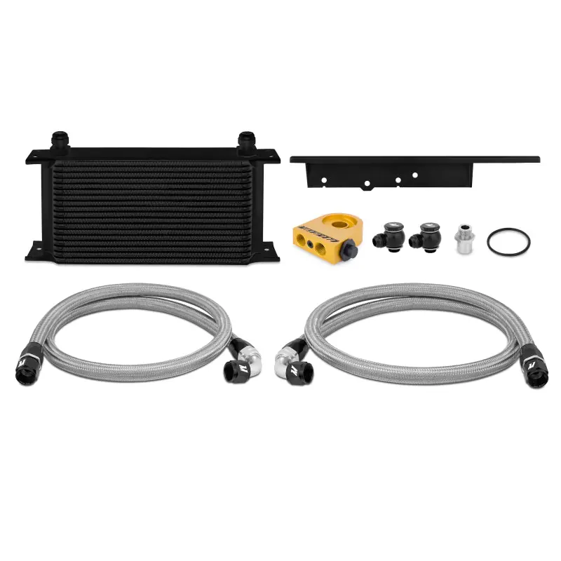 Mishimoto 03-09 Nissan 350Z / 03-07 Infiniti G35 (Coupe Only) Oil Cooler Kit - Thermostatic Black (MISMMOC-350Z-03TBK)