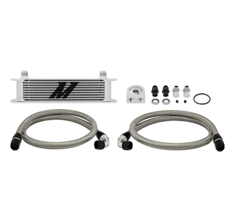 Mishimoto Universal 10 Row Oil Cooler Kit (Metal Braided Lines) (MISMMOC-U)