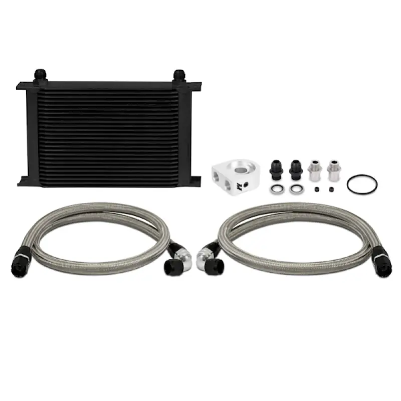 Mishimoto Universal 25 Row Oil Cooler Kit (Black Cooler) (MISMMOC-UHBK)