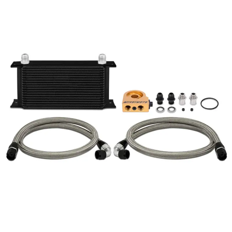 Mishimoto Universal 19 RowThermostatic Oil Cooler Kit - Black (MISMMOC-ULTBK)