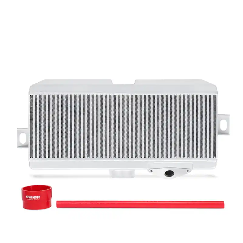 Mishimoto Subaru 08-15 WRX STi Top-Mount Intercooler Kit - Powder Coated Silver & Red Hoses (MISMMTMIC-STI-08SLRD)