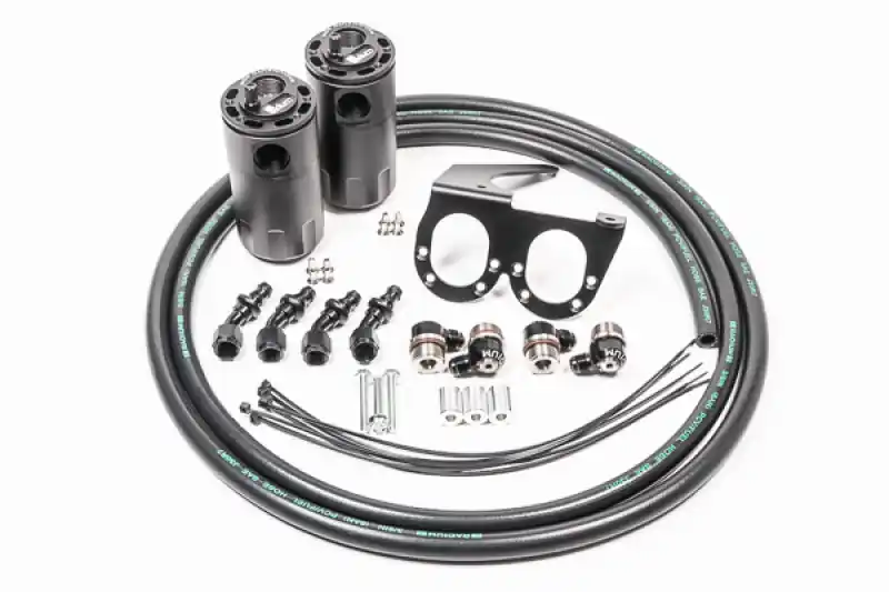 Radium Engineering Nissan R35 GT-R Dual Catch Can Kit CCV Fluid Lock (RAD20-0555-FL)