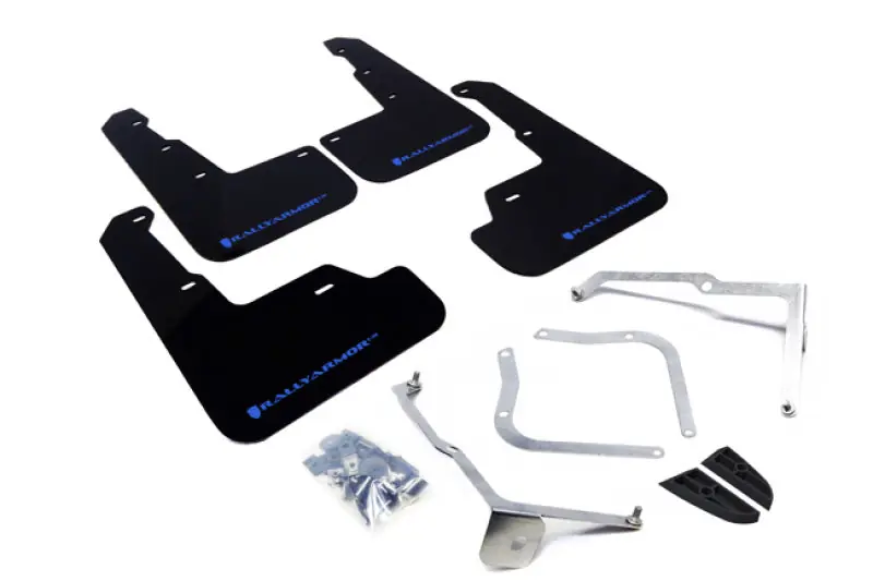 Rally Armor 15-21 Subaru WRX/STI Black UR Mud Flap w/Light Blue Logo (RALMF32-UR-BLK/LBL)