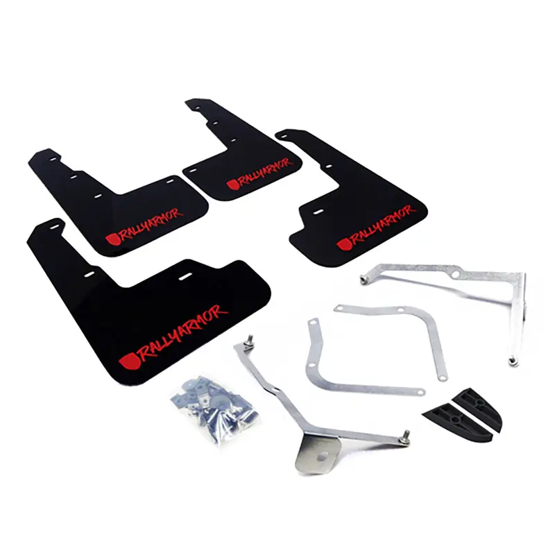 Rally Armor 15-21 Subaru WRX/STI Black UR Mud Flap w/Red Altered Font Logo (RALMF32-UR-BLK/RD-X)