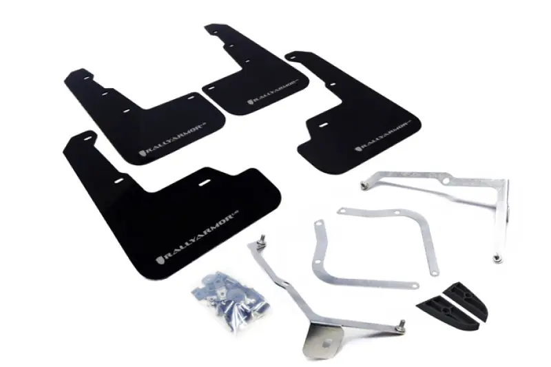 Rally Armor 15-21 Subaru WRX/STI Black UR Mud Flap w/Silver Logo (RALMF32-UR-BLK/SIL)